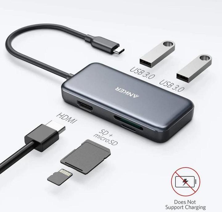 Immagine prodotto Anker E/A-HUB USB 5-IN-1/A8334HA1 (USB-C, 5 Porti)