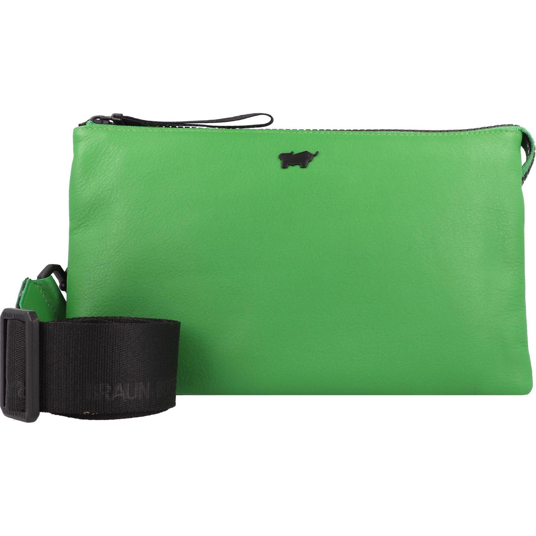 Braun Büffel, Handtasche, Capri Umhängetasche RFID Schutz Leder 23 cm, Grün