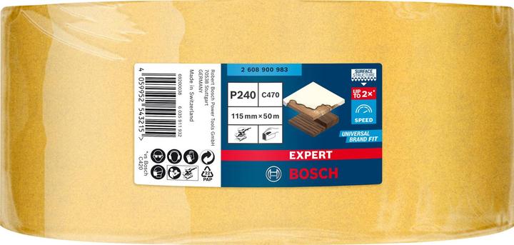 Actual product image Bosch Professional Zubehör EXPERT C470 Sandpaper roll for hand sanding, 115 mm x 50 m, G 240 (240)