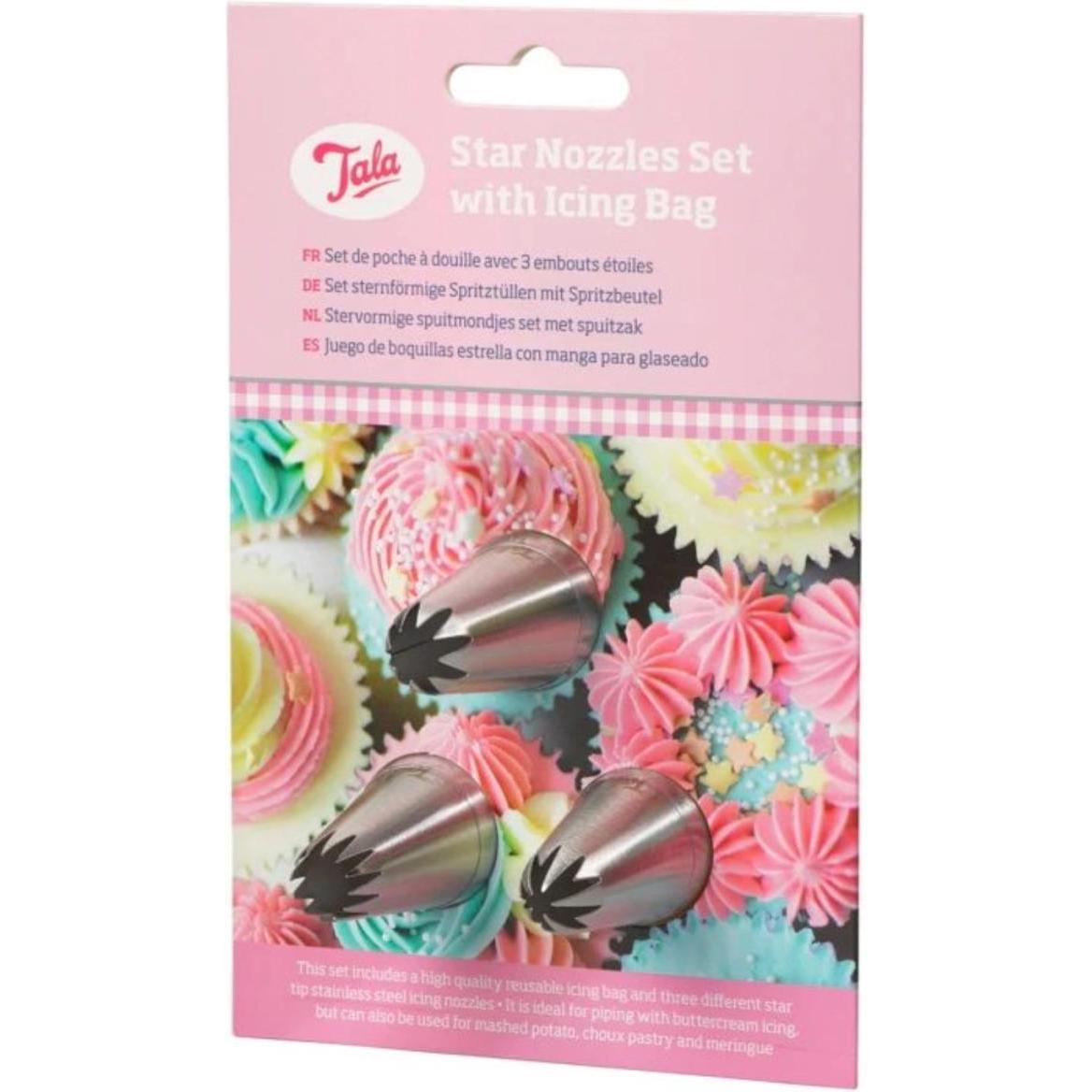 Tala 3er Set Tüllen Stern, Sac à poche