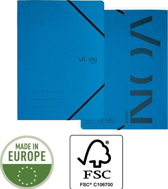 Image du produit von Chemise à élastique A4, bleu, 5 pièces (A4, 5x)