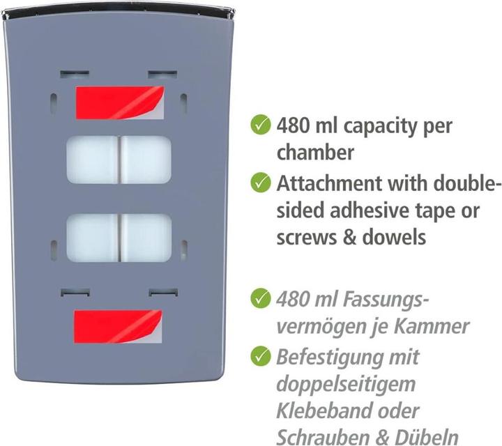Energy Label Wenko 2-chamber desin. Soap dispenser