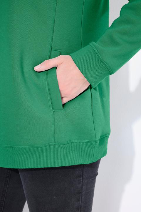 Actual product image Ulla Popken Drawstring Collar Long Sleeve Sweatshirt