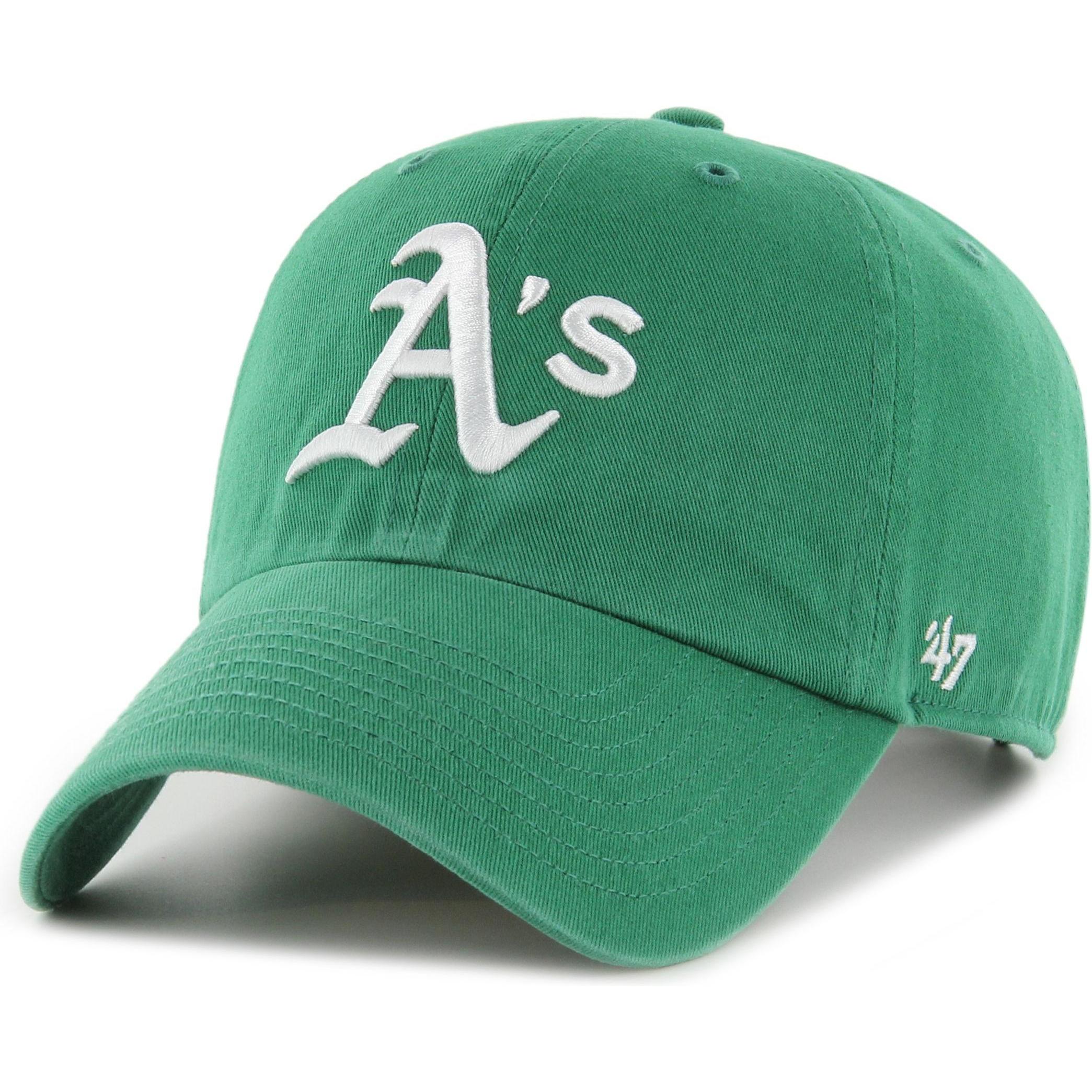 47 Brand, Herren, Cap, Strapback Cap - CLEAN UP Oakland Athletics kelly, Grün