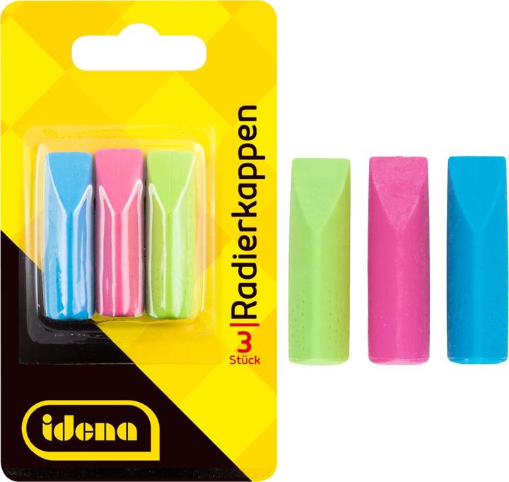 Produktbild Idena Radierkappen farbig 3er