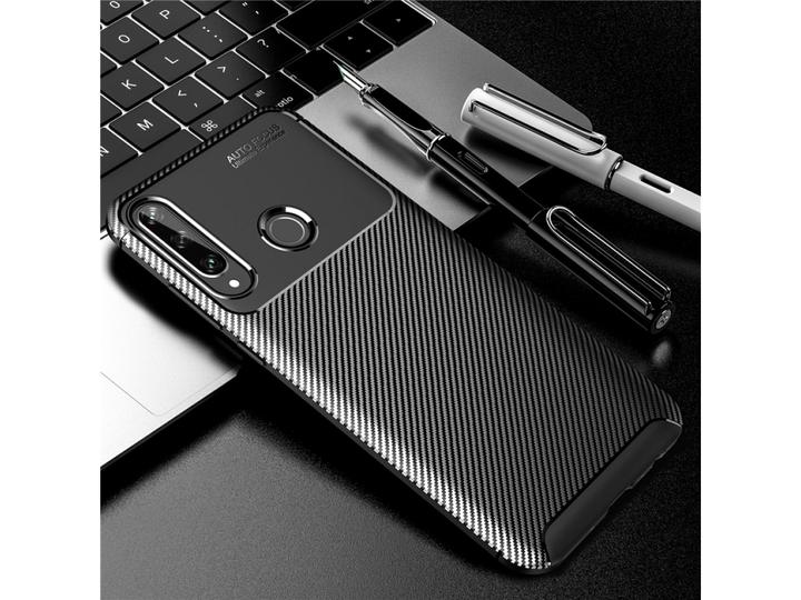 Actual product image Screenguard Huawei Y6p Cover Carbon Design TPU Case (Huawei Y6p)