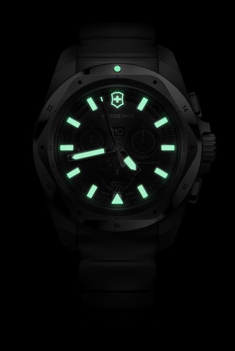 Immagine prodotto Victorinox I.N.O.X. Chrono 43, SIR, quadrante BLK, cinturino in gomma BLK (Cronografo, Orologio sub, 43 mm)