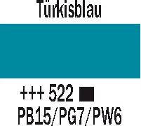 Produktbild Amsterdam Acrylfarbe Standard Series 522 (Türkisblau, 120 ml)