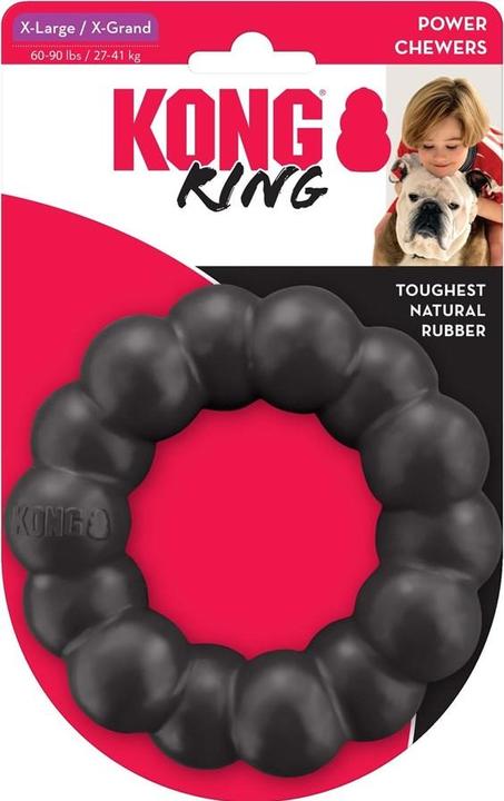 Immagine prodotto KONG Gioco per cani ad anello nero (Ø13,5 cm) (Gioco da masticare per cani)