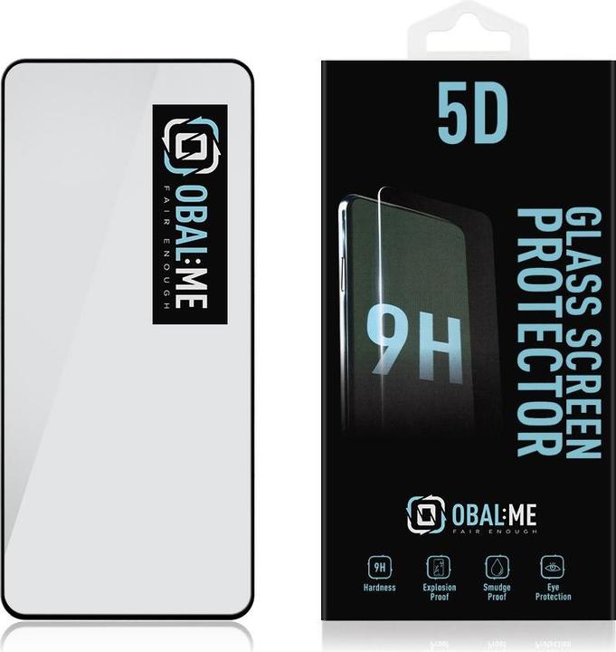 Actual product image - OBAL:ME 5D Glass Screen Protector for Honor 90 Lite Black (1 pcs., Honor 90 Lite)