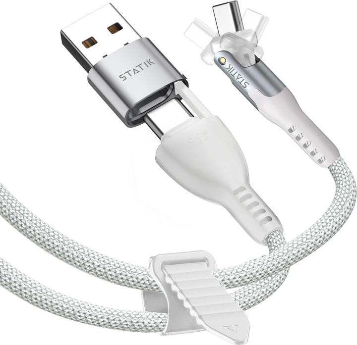 Produktbild Statik PowerPivot Pro - USB-C-auf-USB-C-Kabel 1 m, nylongeflochten (1 m, USB 2.0, 100 W)