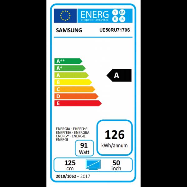 Energie-Label Samsung UE50RU7170 (50", LCD, 4K, 2019)
