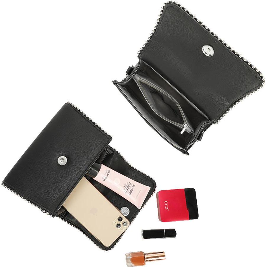 Thumbnail - Gallantry, Tasche, Elegancy Clouté Handtasche, Schwarz, (15 l)