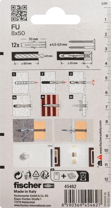 Actual product image Fischer Universal plug FU 8x50 K (12) (12 pcs.)
