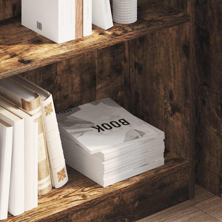 Produktbild vidaXL Bücherregal Regal Standregal Büroregal Aufbewahrungsregal Räuchereiche (80 x 24 x 76 cm)