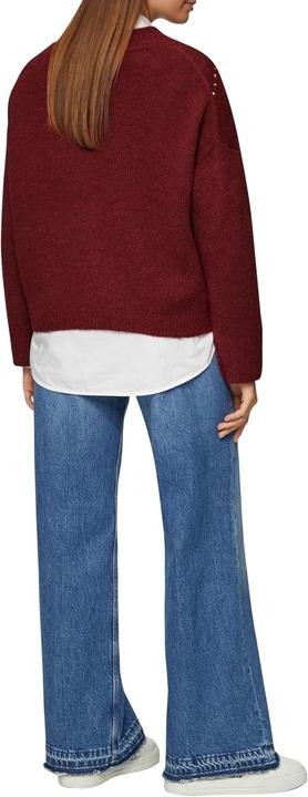 Actual product image s.Oliver Strickpullover Oversized Wollmix-Strickpullover mit Argyle-Muster (42)