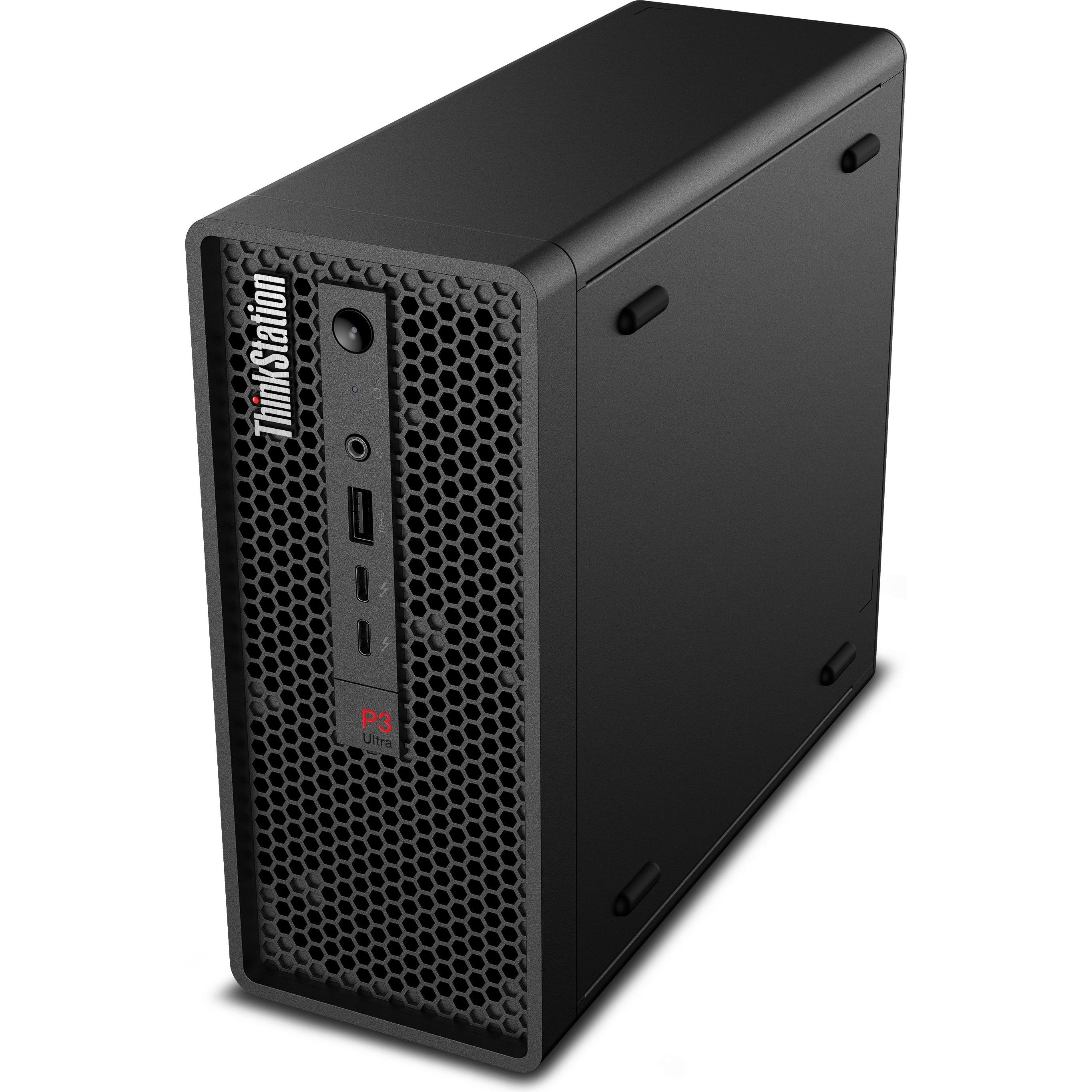 Lenovo ThinkStation P3 Ultra (Intel Core i9-14900, 64 GB, 1000 GB, RTX A4000 Ada), PC, Schwarz