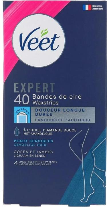 Veet Expert Body & Leg Wax Strips pour peaux sensibles