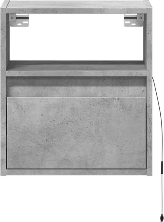 Image du produit vidaXL Armoire TV Armoire murale Lowboard Suspendu avec éclairage LED Gris béton