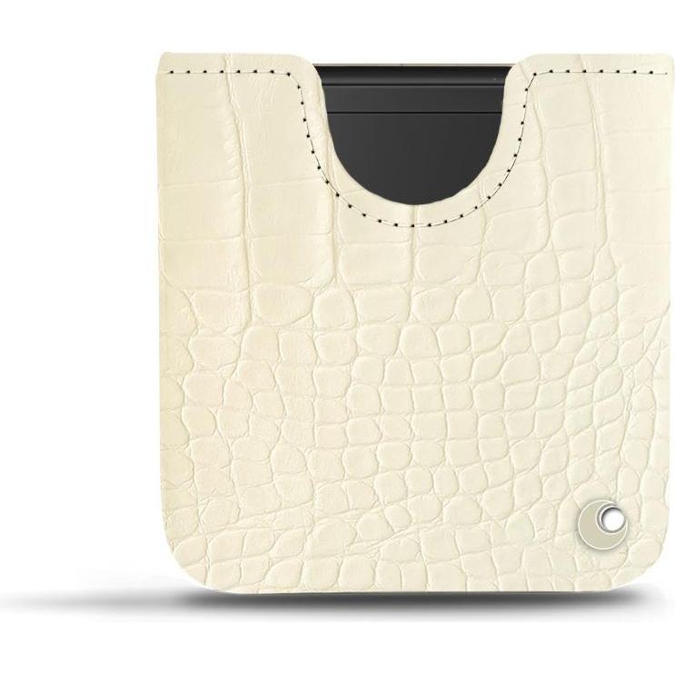 Noreve Lederschutzhülle (Samsung Galaxy Z Flip), Smartphone Hülle, Beige