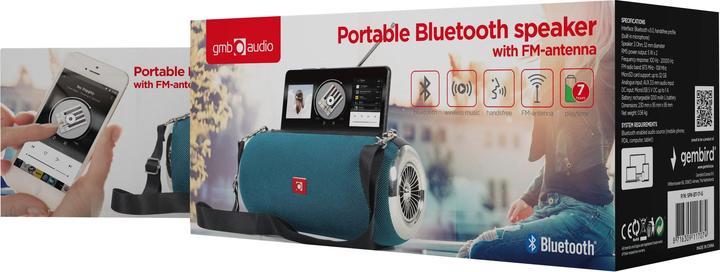 Image du produit Gembird SPK-BT-17-G Haut-parleur portable Haut-parleur stéréo portable Vert 5 W (7 h, Fonctionnement sur piles)