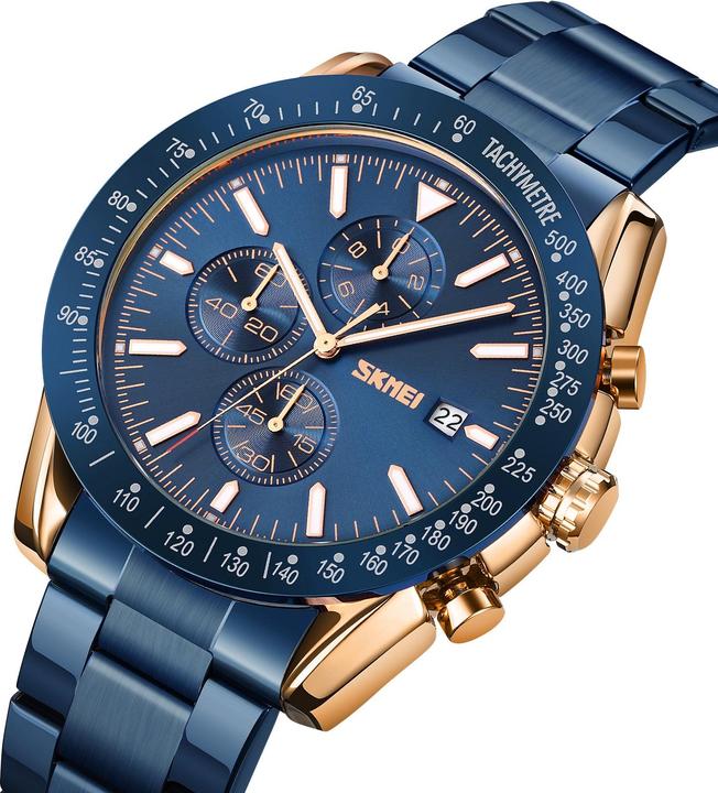 Immagine prodotto Skmei 9253RGBU Herrenuhr + BOX (Cronografo, Orologio da polso analogico, 45 mm)