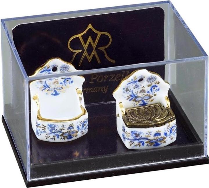 Actual product image Reutter 001.669/5 - 2 salt containers, one with metal lid - golden onion decoration