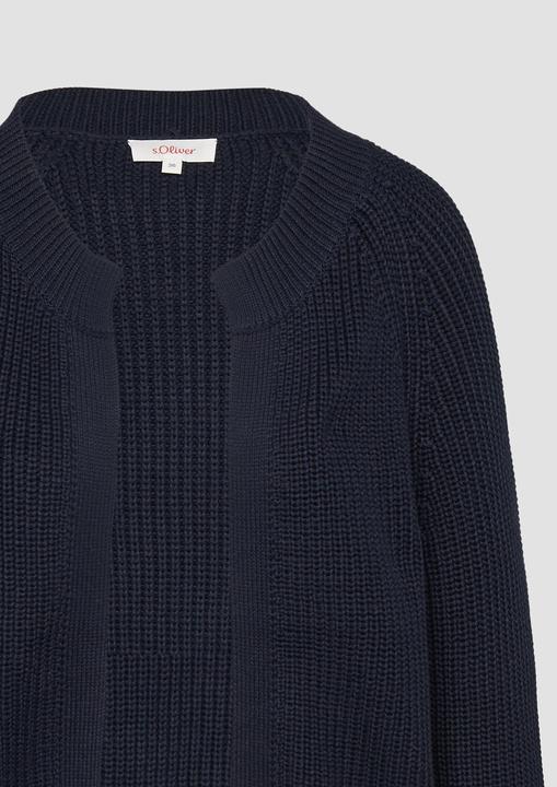 Produktbild s.Oliver Strickjacke Strickjacke mit Raglanärmeln und Rippbündchen (34)
