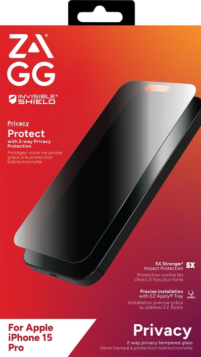 Produktbild Zagg Invisibleshield Glass Elite (1 Stück, Apple iPhone 15 Pro)