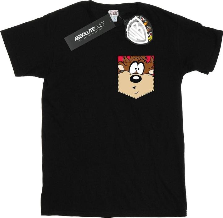 Produktbild Looney Tunes Tasmanian Devil Face Faux Pocket TShirt (XL)