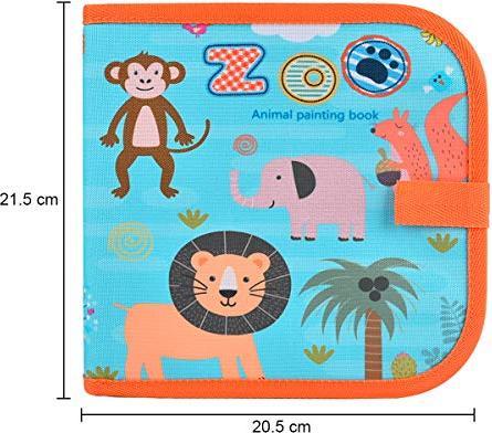 Actual product image Activity Board Colouring book for children with 12 pens, graffiti drawing board, graffiti book, reusable