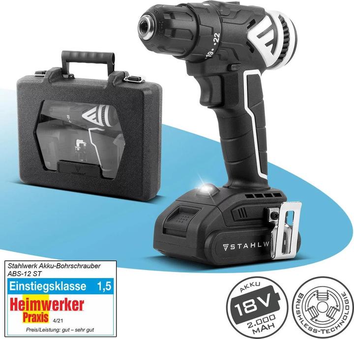 Produktbild Stahlwerk Akkuschrauber ABS-18 ST mit 18 Volt und Brushless-Technologie