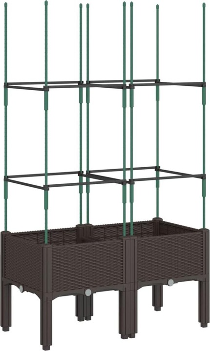Produktbild VidaXL Pflanzkübel mit Rankgitter PP