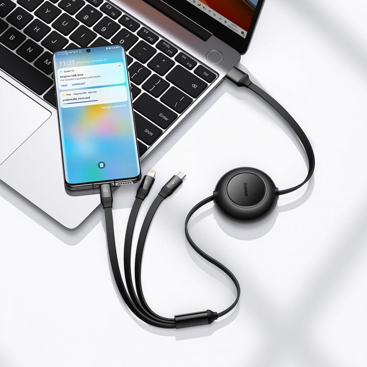 Produktbild Baseus 3 in 1 USB Ladekabel (1.10 m, USB 3.2 Gen 1, 66 W)
