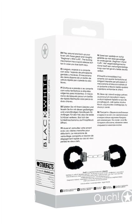 Productafbeelding Ouch! Pleasure Bont Handboeien - Met Knop voor Snel Loslaten