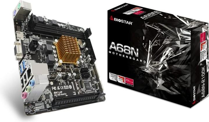 Biostar A68N-2100K (AMD SoC, Mini-ITX)