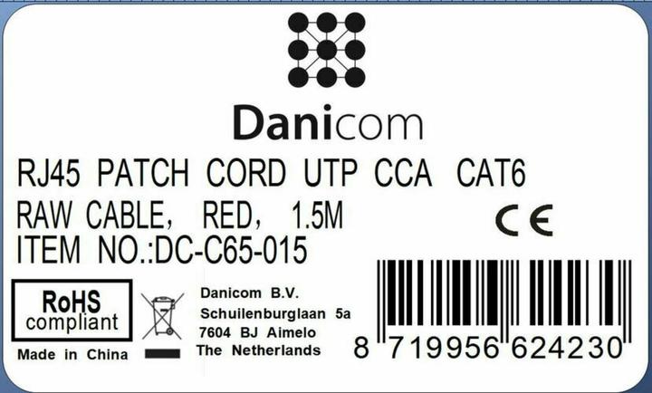 Produktbild Dsit CAT 6 Netzwerkkabel U/UTP (CAT6, 1.50 m)