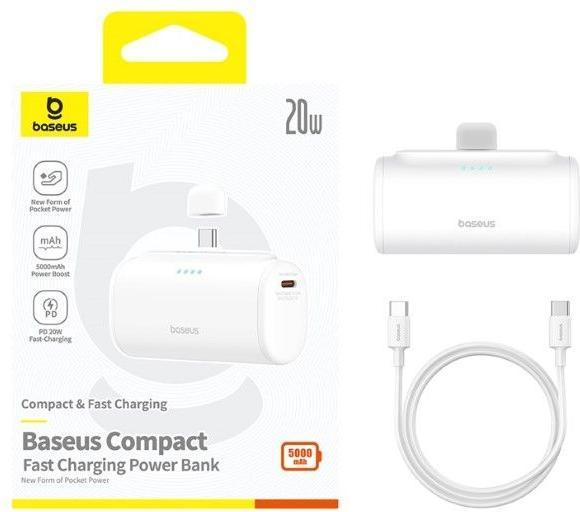 Actual product image Baseus Compact Series Fast Charging USB-C Powerbank 20W (5000 mAh, 20 W, 18.50 Wh)