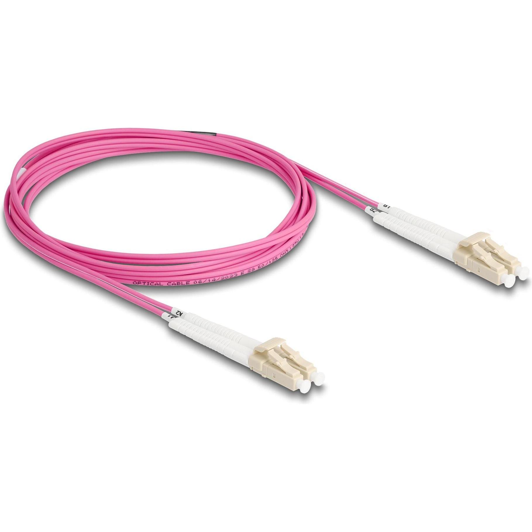 Delock Cavo in fibra ottica LC-D > LC-D multimodale OM3 angolato 2,0 m (2 m), Cavo di rete