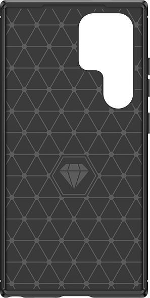 Actual product image Hurtel Carbon coverFlexible silicone-carbon cover - Black (Samsung Galaxy S24 Ultra)