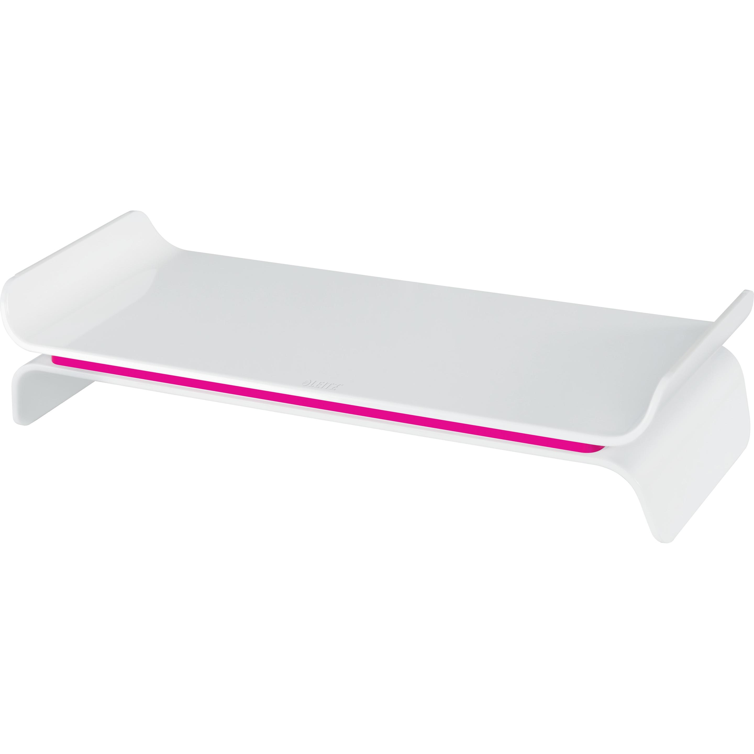 Leitz Monitorständer WOW 65040023 weiss/pink, Monitor Erhöhung, Pink