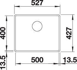 Actual product image Blanco SUBLINE 500-F (52.70 cm, 42.70 cm)