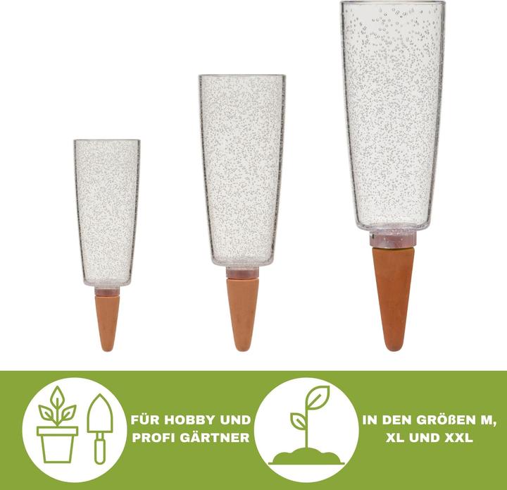 Produktbild Scheurich Wasserspender Copa XL | 2x Transparent | 500 ml Füllmenge | Bewässerungskugel klein mit (Bewässerungskugeln)
