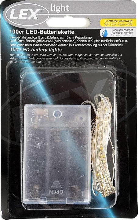 Actual product image Mojawo 100 LED fairy lights Christmas lights battery operated (5.10 m)