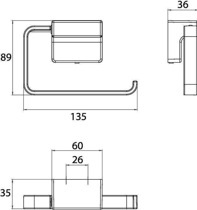 Produktbild Emco Reserverollenhalter Cue chrom 320500100