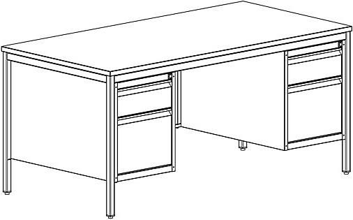 Immagine prodotto eurokraft basic Scrivania Master, grigio chiaro