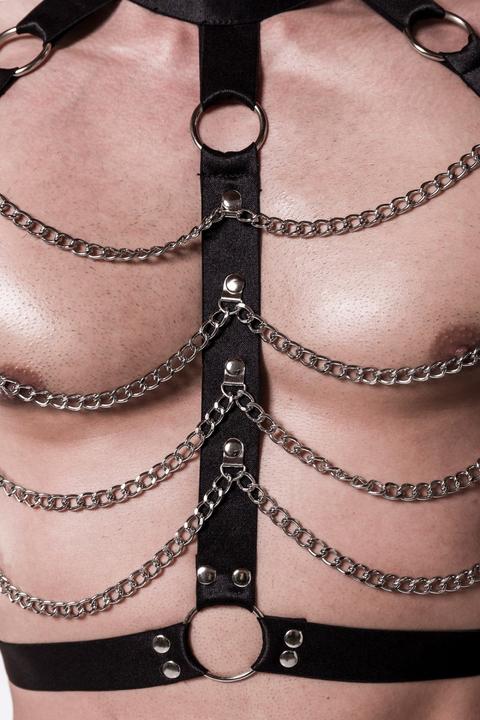 Image du produit Grey Velvet Ensemble de chaînes 3 pièces avec string (M)