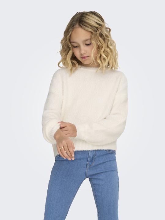 Produktbild Only Normal geschnitten Rundhals Lange Bündchen Tief angesetzte Schulter Pullover Strickpullover (146, 152)