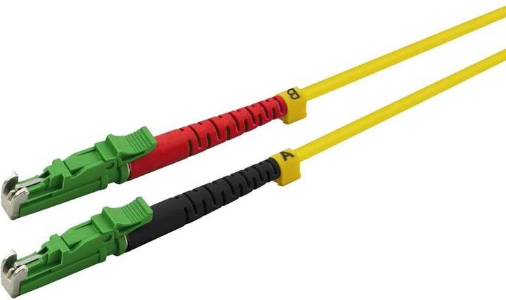 Produktbild Helos fiber optic cable E2000® APC / E2000® APC (LSH) double sided 9/125 OSm OS2 yellow 7.5 m (S/UTP, CAT6, 7.50 m)