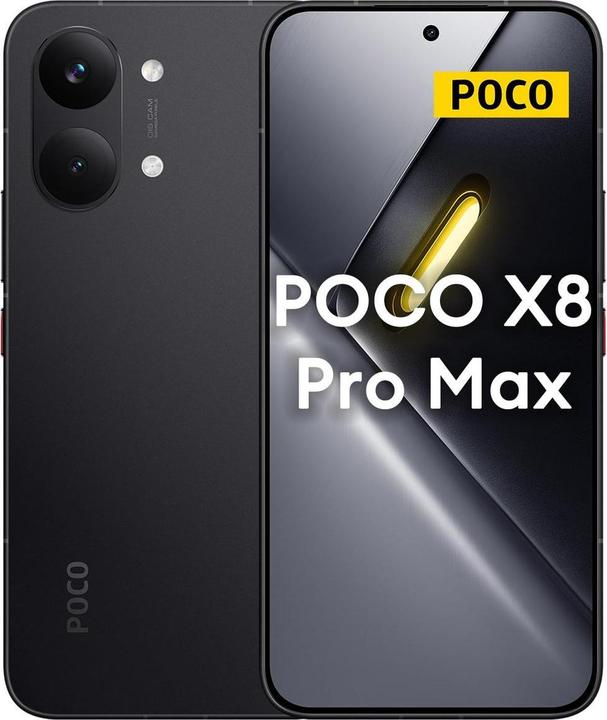 Actual product image Xiaomi Poco X8 Pro Max (256 GB, Black, 6.83", Dual SIM, 5G)